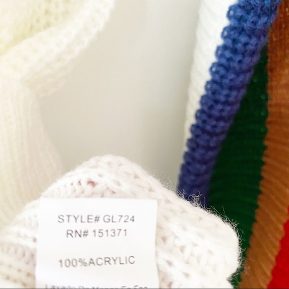 NWT LARA rainbow stripped sweater - Picture 8 of 8